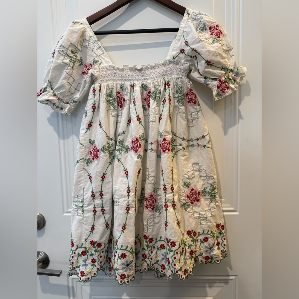 Damson Madder Embroidered Floral Dress - Picture 2 of 8